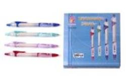 Фото - Олівці механічні пластикові з гумкою, кольоровий корпус, грифель 0,7, 24шт в коробці, 5 кол. мікс 43834