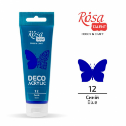Фото - Акрил для декору, 12 Синій, матовий, 75 мл, ROSA TALENT 39358