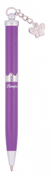 Фото - Набір подарунковий 'Fly': ручка кулькова + брелок + закладка для книг, фіолетовий LANGRES 30925