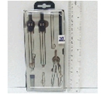 Фото - Готовальня (набор 7 предм; циркуль+измеритель+балерина + удлин.) (уп;10)арт.S02007A 509