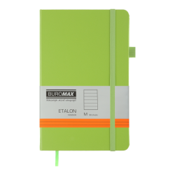 Книга записна ETALON 125*195, 96 арк., Лінія, обкл. штучна шкіра, салатовий