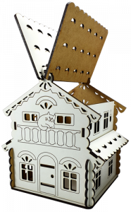 Фото - МДФ Будиночок № 9 скриньк. 2пов. 15*13*17см М-2082 49851 Фото - МДФ Будиночок № 9 скриньк. 2пов. 15*13*17см М-2082 49851