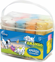 Фото - Мел цветной 12 шт. 'Jumbo' + 1 держатель 17676