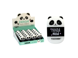 Ластик + стругачка Панда в футлярі 24шт/уп