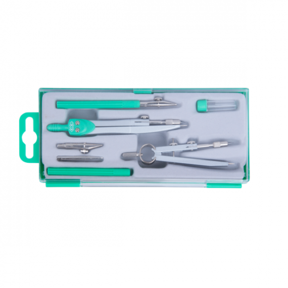 Фото - Готовальня BASIS 7 предметів, зелений 9181