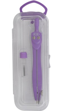 Фото - Циркуль NEON в футлярі + грифель, фіолетовий ZiBi 24329