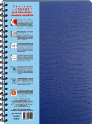 Фото - Зошит A4 СROKO на спір.,100арк пласт.обкл., 4 розд. КВ43100-820 (РОС) синій 26004