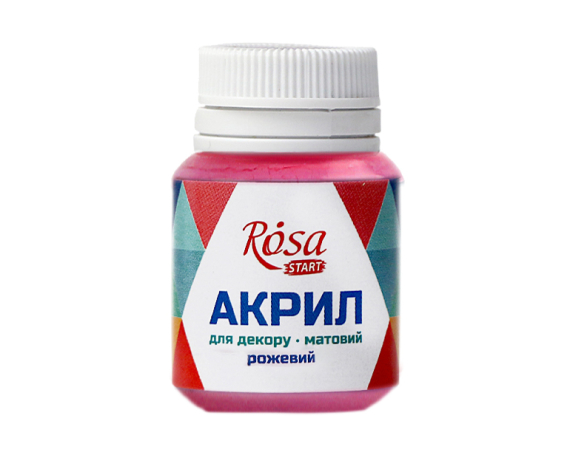 Фото - Акрил для декору 9, Рожевий, матовий, 20 мл, ROSA TALENT 39022 Фото - Акрил для декору 9, Рожевий, матовий, 20 мл, ROSA TALENT 39022