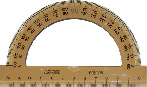 Фото - Транспортир 180/125, димчастий 21299 Фото - Транспортир 180/125, димчастий 21299