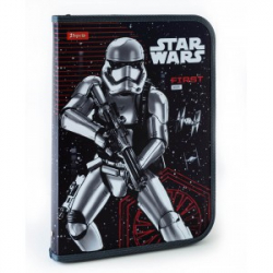 Папка для труда пласт. на молнии  с внутр. карманом А4 &quot;Star wars&quot;