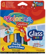 Фарби вітражні 6 шт*10,5мл COLORINO