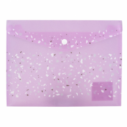 Папка на кнопці, А5+, Shine, бузкова