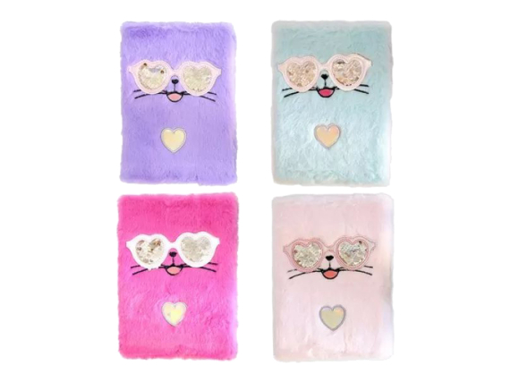 Фото - Блокнот хутряний 'кішка' А5, 80 аркушів, 80 гм2, кремовий папір в клітинку 49555 Фото - Блокнот хутряний 'кішка' А5, 80 аркушів, 80 гм2, кремовий папір в клітинку 49555