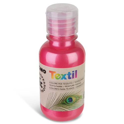 Фото - Акрилова фарба для текстилю 125 мл 300 рожевий  металік Primo Італія 52519