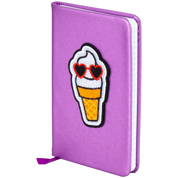 Фото - Блокнот тв. обкл., гліттер, А6, 80 арк., кл.., морозиво 53718