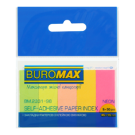 Фото - Закладки паперові 45x15мм, 5х30арк., асорті. неон 63097 Фото - Закладки паперові 45x15мм, 5х30арк., асорті. неон 63097