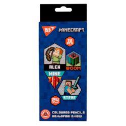 Олівці кольорові YES 12/24 кол. &quot;Minecraft&quot;