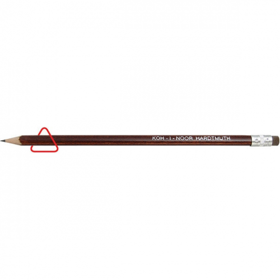 Фото - Олівець графітний 1803, НВ, гумка, тригранний 10140 Фото - Олівець графітний 1803, НВ, гумка, тригранний 10140