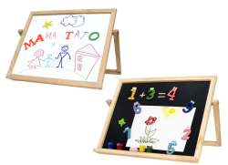 Мольберт настольний, магнітний (крейда+маркер), 30x40см, сосна, ROSA Studio