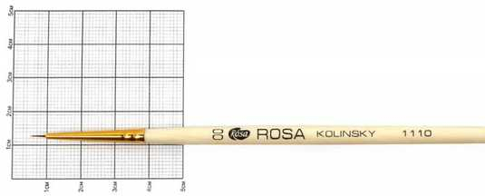 Фото - Пензель Колонок круглий, 1110, № 00, к.р. ROSA 19128 Фото - Пензель Колонок круглий, 1110, № 00, к.р. ROSA 19128