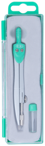 Фото - Циркуль BASIS в пластиковому пеналі + запасний грифель, зеленый, KIDS Line, (уп.20) 9339 Фото - Циркуль BASIS в пластиковому пеналі + запасний грифель, зеленый, KIDS Line, (уп.20) 9339