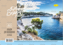 Альбом для малювання, лаковка, 30 арк., 120 г/м2, пружина (уп.16)