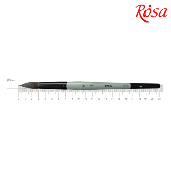 Фото - Єнот круглий, OASIS 188, №10, к.р. пензель ROSA 52367 Фото - Єнот круглий, OASIS 188, №10, к.р. пензель ROSA 52367