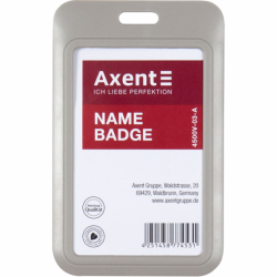 Фото - Бейдж-слайдер вертикальний, теплий сірий, 4500V (54*85мм) 47103