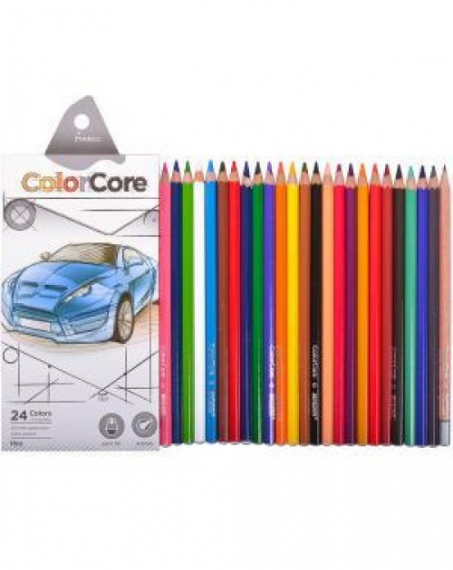 Фото - Кольоров. олівці 'MARCO' 24 цветов шестигранные d=4.0+1 графитный НВ , ColorCore (new), Marco 24295 Фото - Кольоров. олівці 'MARCO' 24 цветов шестигранные d=4.0+1 графитный НВ , ColorCore (new), Marco 24295
