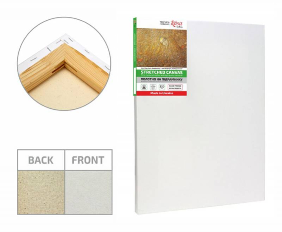 Фото - Підрамник, 65*130 см, модуль №1, дрібне зерно, акрил, бавовна, ROSA Gallery 51862 Фото - Підрамник, 65*130 см, модуль №1, дрібне зерно, акрил, бавовна, ROSA Gallery 51862