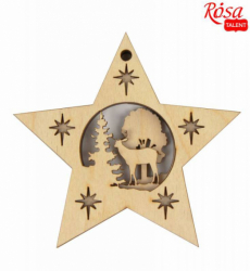 Фото - Набір заготовок „Зимова історія“ 2, фанера, 10,5х10см, 3шт, ROSA TALENT 50075