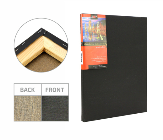 Фото - Підрамник, 20*30 см, середнє зерно, Чорний грунт, льон, ROSA 36210 Фото - Підрамник, 20*30 см, середнє зерно, Чорний грунт, льон, ROSA 36210