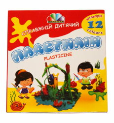 Фото - Пластилин 'Захоплення' 12цв. со стеком (уп.24) Гамма укр. 20403