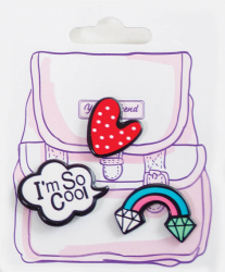 Набор значков &quot;Must have&quot; радуга, сердце