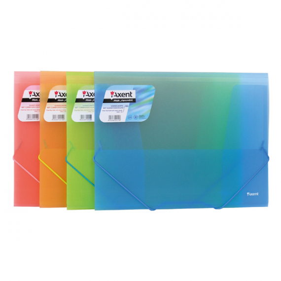 Фото - Папка на гумках А4, асорті прозорих кольорів 31040 Фото - Папка на гумках А4, асорті прозорих кольорів 31040