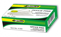 Булавки  28мм, 100 шт., 4-359, 4OFFICE