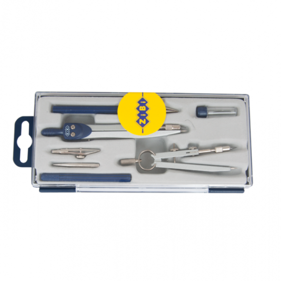 Фото - Готовальня BASIS 7 предметів, темно-синій 32080 Фото - Готовальня BASIS 7 предметів, темно-синій 32080