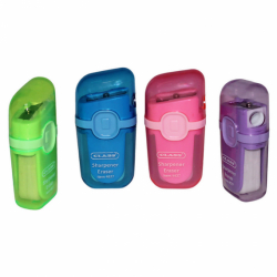 Точилка з конт.+ластик Splay, кол. асорті, 4827, CLASS