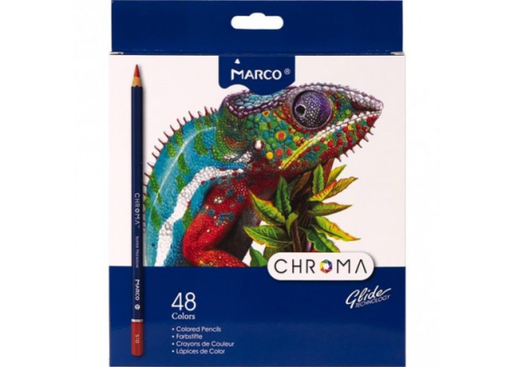 Фото - Олівці MARCO CHROMA 48 кол.,  шестигр, -СтриженьSP- 3,3mm -8010-48CB ( уп3шт) Картон 55742