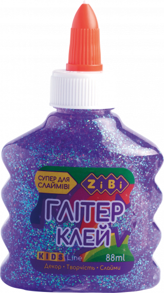 Фото - Клей неон гліттер фіолетовий на PVA-основі, прозорий, 88 мл 50705 Фото - Клей неон гліттер фіолетовий на PVA-основі, прозорий, 88 мл 50705