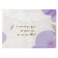 Фото - Папка на кнопці, А4+, Fleur, лавандова 45425