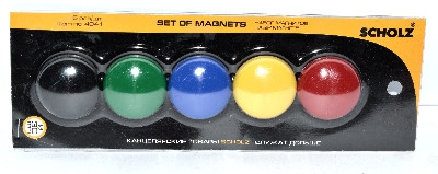Фото - Набір магнітів, 5шт, діам., 30 мм, 4041, Scholz 1923 Фото - Набір магнітів, 5шт, діам., 30 мм, 4041, Scholz 1923
