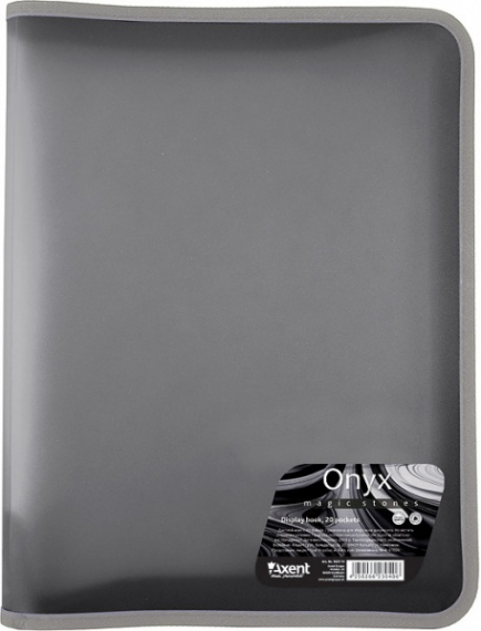 Фото - Папка об'ємна на блискавці А4+, Onyx, сіра 31046 Фото - Папка об'ємна на блискавці А4+, Onyx, сіра 31046