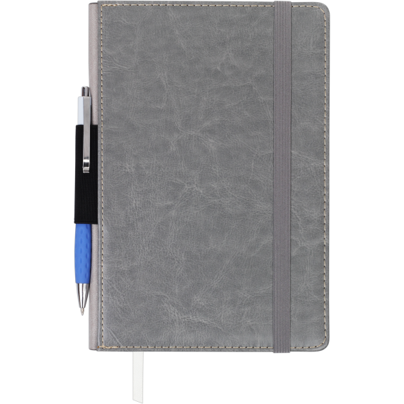 Фото - Блокнот діловий CODE А5, 96 арк., клітинка, обкл. штучна шкіра, сірий 53430 Фото - Блокнот діловий CODE А5, 96 арк., клітинка, обкл. штучна шкіра, сірий 53430