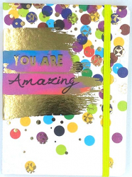 Фото - Блокнот на гумці 175x127mm, 78 л, 70г, чист.лист, тв.обкл.You are amazing 43001