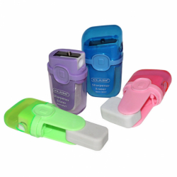 Точилка з конт.+ластик Splay, кол. асорті, 4827, CLASS