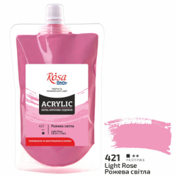 Фарба акрилова,200 мл, Рожева світла, ROSA Studio