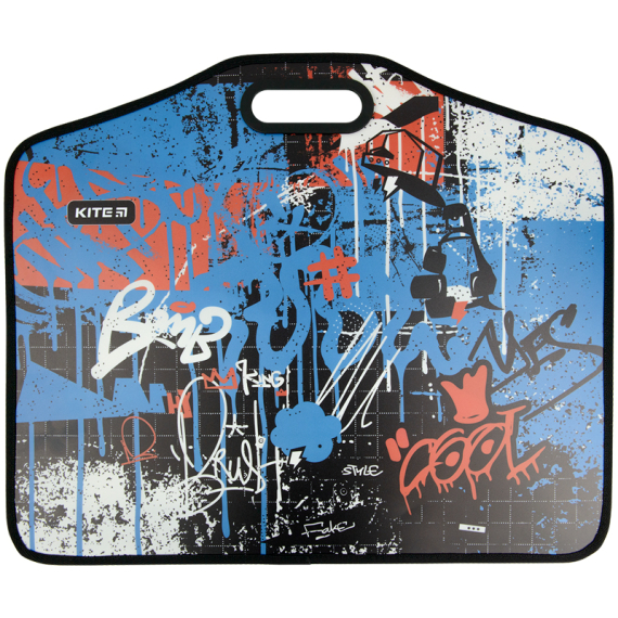 Фото - Портфель на липучках, 1 відділ., A3 Kite Street Style 61417