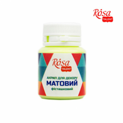 Фото - Акрил для декору  43, Фісташковий, матовий, 20 мл, ROSA TALENT 39033