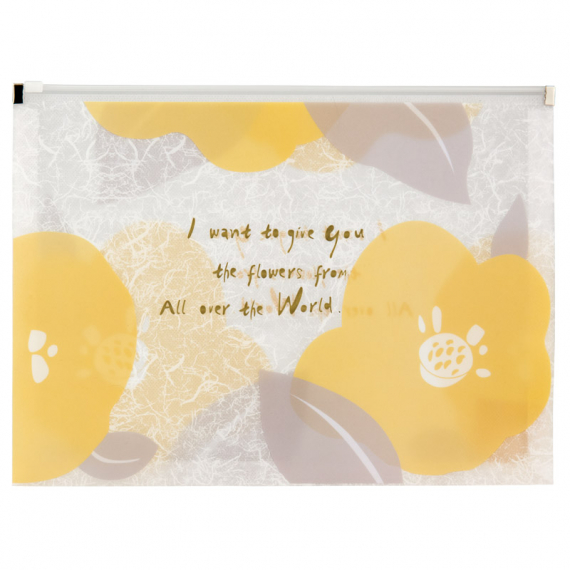 Фото - Папка на блискавці zip-lock, А4+, Fleur, гірчична 45418 Фото - Папка на блискавці zip-lock, А4+, Fleur, гірчична 45418